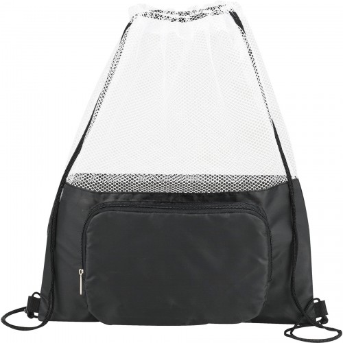 Custom Court Time Polyester Drawstring Cinch Backpacks